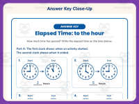 Elapsed Time Hour Worksheet – 3rd Grade Telling Time Practice preview 7