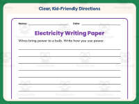 Electricity Writing Paper – 1st Grade Lined Paper Practice preview 4