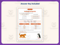 Endangered Species Examples Worksheet – 3rd Grade Animals Practice preview 3