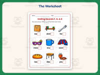 Ending Sounds F G K Worksheet – 1st Grade Consonants Practice preview 2