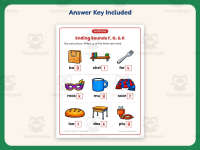 Ending Sounds F G K Worksheet – 1st Grade Consonants Practice preview 3
