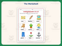 Ending Sounds P R S Worksheet – 1st Grade Consonants Practice preview 2