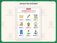 Ending Sounds P R S Worksheet – 1st Grade Consonants Practice preview 3