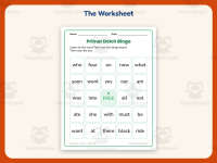English Worksheet: Primer Sight Words Bingo – Kindergarten Grammar preview 2