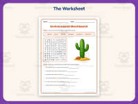 Environments Word Search Worksheet – 3rd Grade Food Chains Practice preview 2