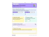 Equivalent Fractions Worksheets preview