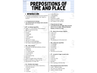 ESL Grammar Activity - Prepositions of Time & Space - Spanish Speaking preview 2