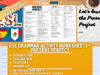 ESL Grammar Activity - Present Perfect - Spanish Speaking Students preview