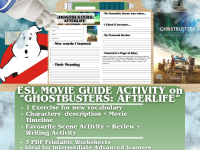 ESL Movie Guide Worksheets - Ghostbusters: Afterlife preview