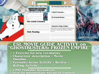 ESL Movie Guide Worksheets - Ghostbusters: Frozen Empire preview