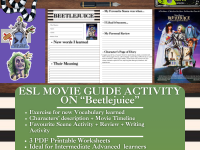 ESL Movie Guide Worksheets on "Beetlejuice" preview