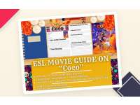ESL Movie Guide Worksheets on Coco preview
