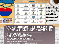 ESL Multilingual Vocabulary Flashcard - Home & Furniture - Armenian preview