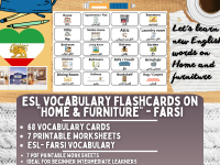 ESL Multilingual Vocabulary Flashcard - Home & Furniture - Farsi preview