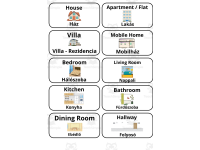 ESL Multilingual Vocabulary Flashcard - Home & Furniture - Hungarian preview 2