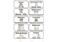 ESL Multilingual Vocabulary Flashcard - Home & Furniture - Kazakh preview 2