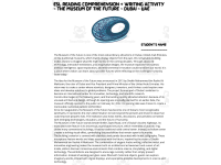 ESL Reading Comprehension + Essay - Museum of the Future - Dubai preview 2