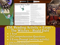 ESL Reading Comprehension + Essay - The Witches - Roald Dahl preview