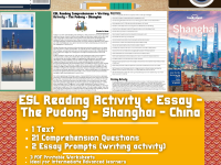 ESL Reading Comprehension + Writing Activity - The Pudong - Shanghai preview