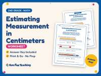 Estimating Measurement in Centimeters Worksheet – 2nd Grade Estimation preview