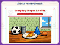 Everyday Shapes & Solids – Reading Worksheet – 3rd Grade Math Practice preview 4