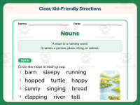 Examples of Nouns Worksheet – 1st Grade Grammar Practice + Answer Key preview 4