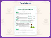 Explain the Function of Adverbs Worksheet – 3rd Grade Grammar Practice preview 2