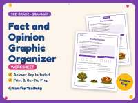Fact and Opinion Graphic Organizer – 3rd Grade Grammar Practice preview