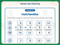 Fact Families Worksheet – 1st Grade Addition Practice + Answer Key preview 7
