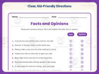 Fact or Opinion Examples Worksheet – 3rd Grade Fact and Opinion preview 4