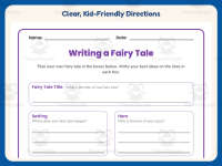 Fairy Tales Planning Page Worksheet – 2nd-5th Grade Narrative Writing preview 4
