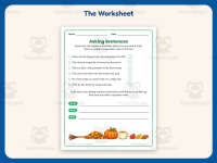 Fall Asking Sentences Worksheet – 2nd Grade Punctuation Practice preview 2