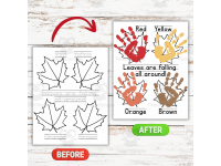 Fall Handprint Art Craft Keepsake Autumn Preschool and Kindergarten preview 3