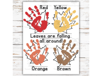 Fall Handprint Craft Art, Autumn Preschool Classroom Crafts preview 2