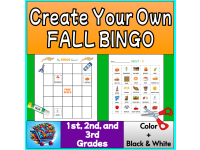 Fall Picture Bingo Game | Make Your Own Bingo Boards | Grades 1-3 preview