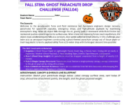Fall STEM Activity: Ghost Parachute Drop Challenge (FALL04) preview 3