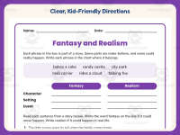 Fantasy and Realism Story Elements Graphic Organizer – 3rd Grade preview 4