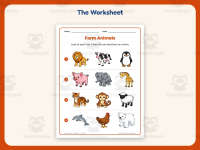 Farm Animals Examples Worksheet – Kindergarten Environments Practice preview 2