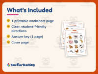 Farm Animals Examples Worksheet – Kindergarten Environments Practice preview 5