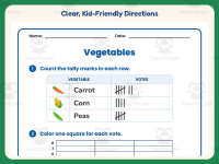 Favorite Vegetables Worksheet – 1st Grade Graphing Practice preview 4