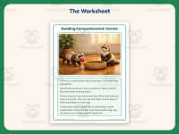 Ferrets Reading Comprehension Worksheet – 1st Grade Animals Practice preview 2