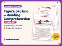 Figure Skating – Reading Comprehension Worksheet – 3rd Grade Sports preview