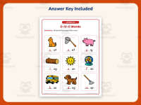Fill in the Beginning Letter CVC Words Worksheet – Kindergarten preview 3