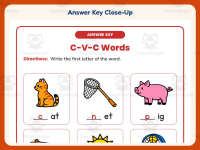 Fill in the Beginning Letter CVC Words Worksheet – Kindergarten preview 7