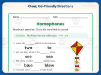 Fill in the Blank Homophones Worksheet – 2nd Grade Grammar Practice preview 4