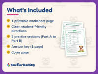 Fill in the Blank Nouns Worksheet – 3rd Grade Grammar Practice preview 5