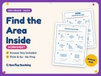 Find the Area Inside Worksheet – 3rd Grade Geometry Practice preview