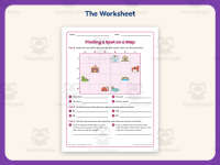 Finding a Spot on a Map Worksheet – 3rd Grade Graphing & Maps Practice preview 2