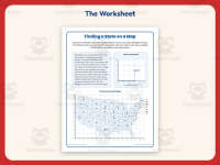 Finding a State on a Map Worksheet – 5th Grade Graphing & Maps preview 2