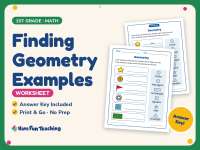Finding Geometry Examples Worksheet – 1st Grade Shapes Practice preview